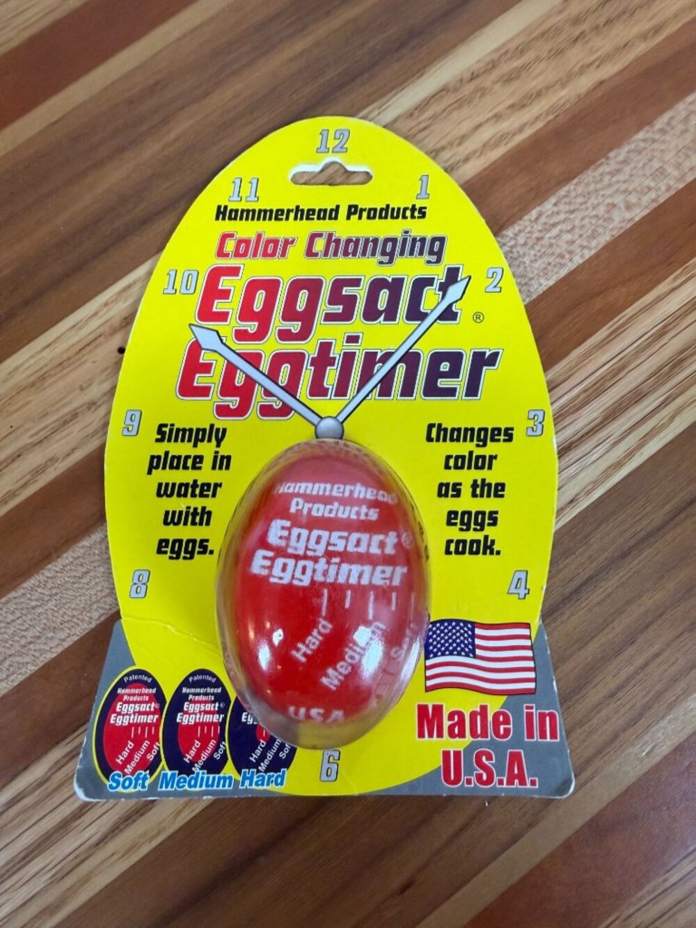 Vintage Eggsact Eggtimer Hammerhead Products Boiled Egg Color Changing Timer NOS